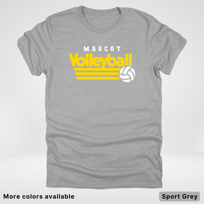 Custom Mascot - Gold - Volleyball Design 52 - T-Shirt