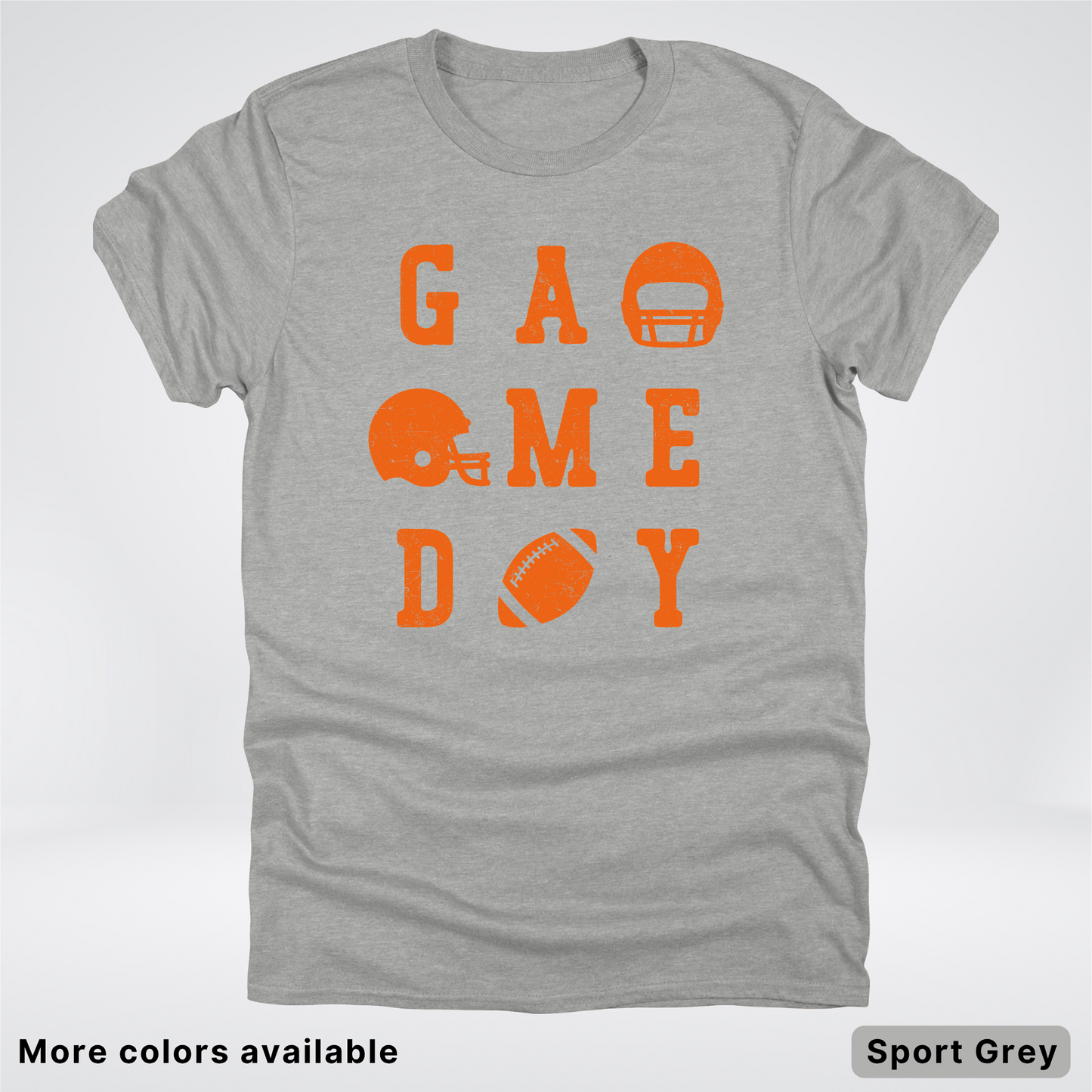 Game Day Football 3 x 3 – Orange Design  – T-Shirt
