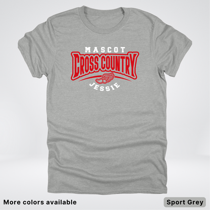 Custom Mascot & Name – Red Design – Cross Country 07 - T-Shirt