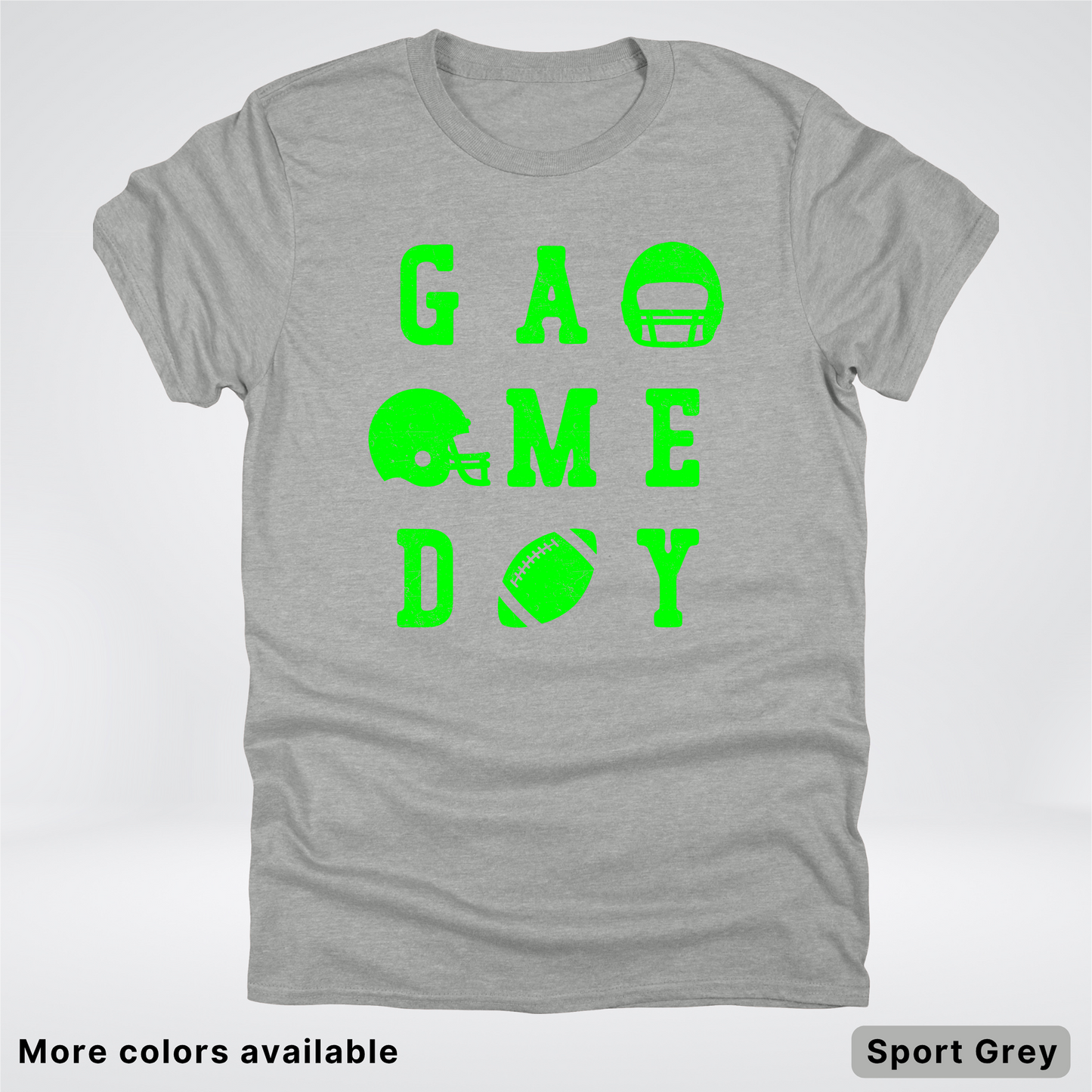 Game Day Football 3 x 3 - Green Design - T-Shirt