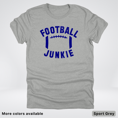 Football Junkie – Navy Design - T-Shirt