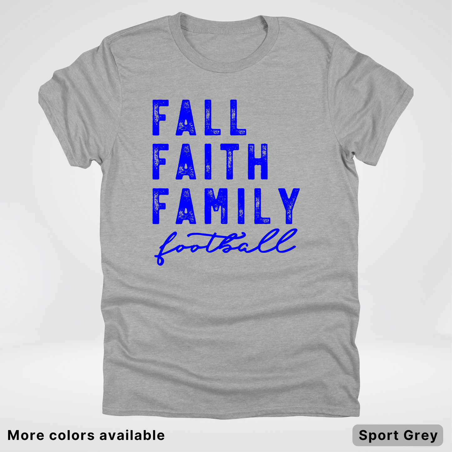 Fall Faith Family – Blue Design - Football - T-Shirt