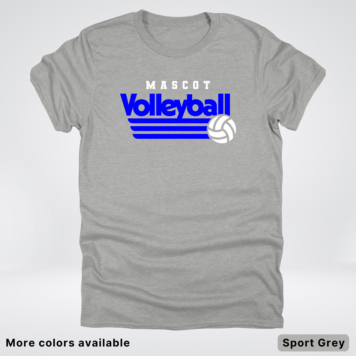 Custom Mascot - Blue - Volleyball Design 51 - T-Shirt
