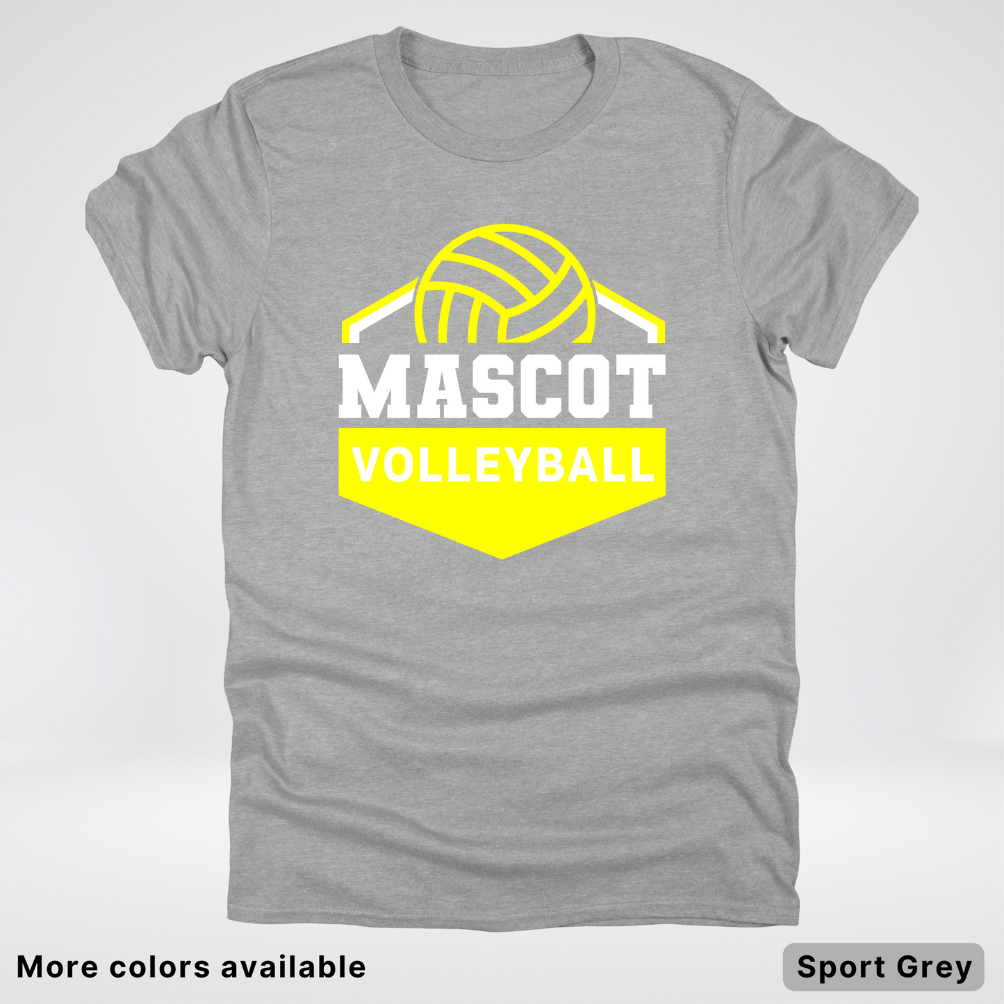 Custom Mascot - Yellow - Volleyball Design 66 - T-Shirt