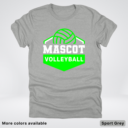 Custom Mascot - Green - Volleyball Design 71 - T-Shirt
