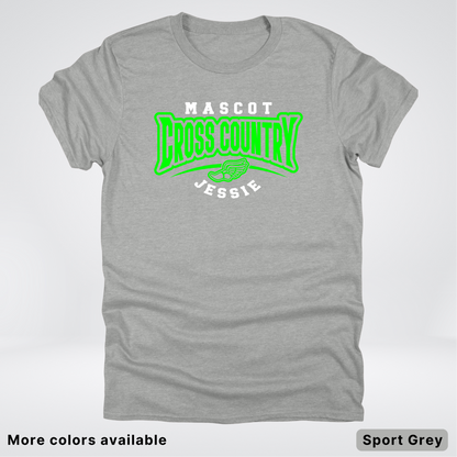 Custom Mascot & Name – Green Design – Cross Country 09 - T-Shirt