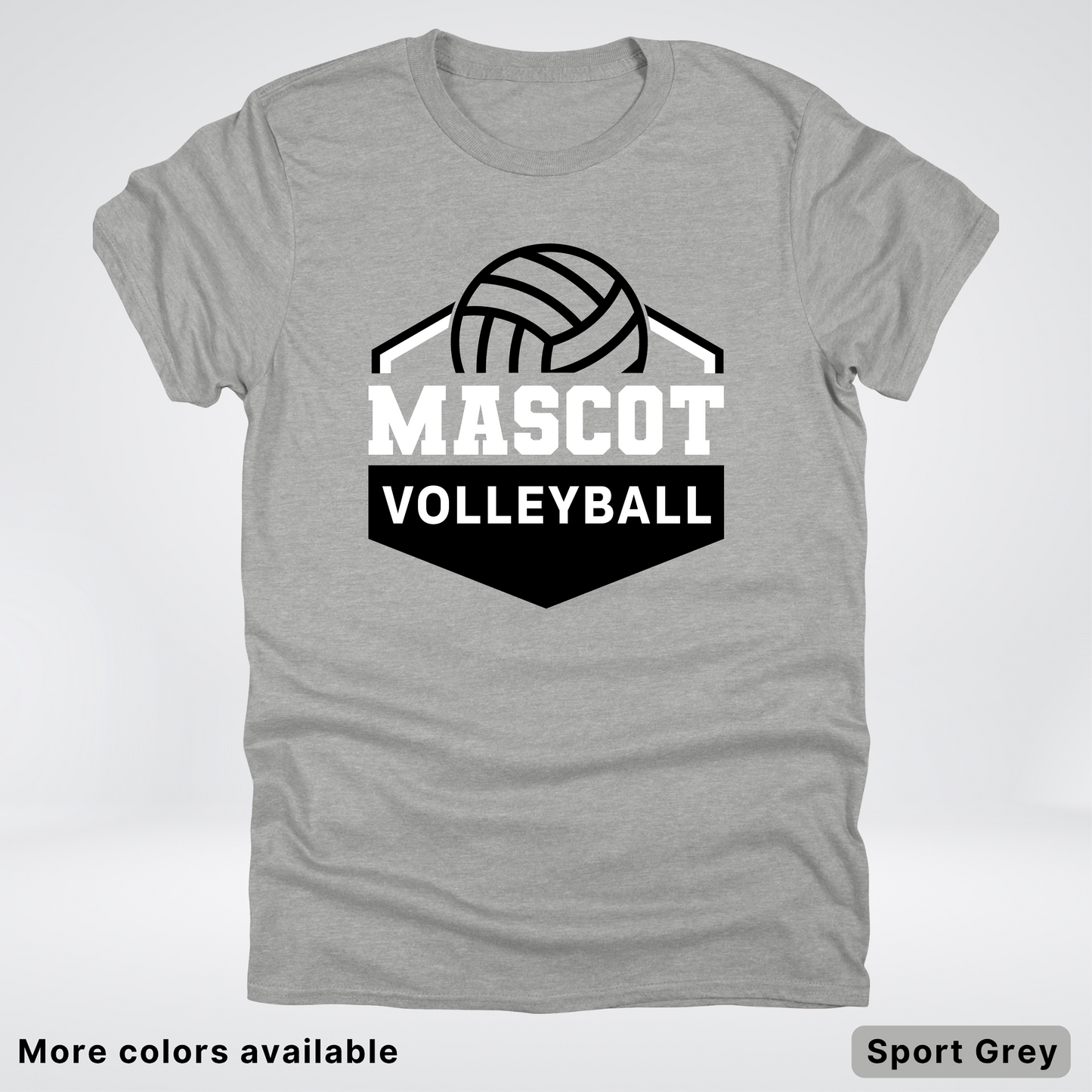 Custom Mascot - Black - Volleyball Design 62 - T-Shirt