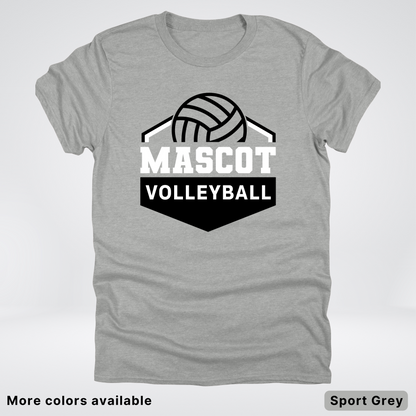 Custom Mascot - Black - Volleyball Design 62 - T-Shirt
