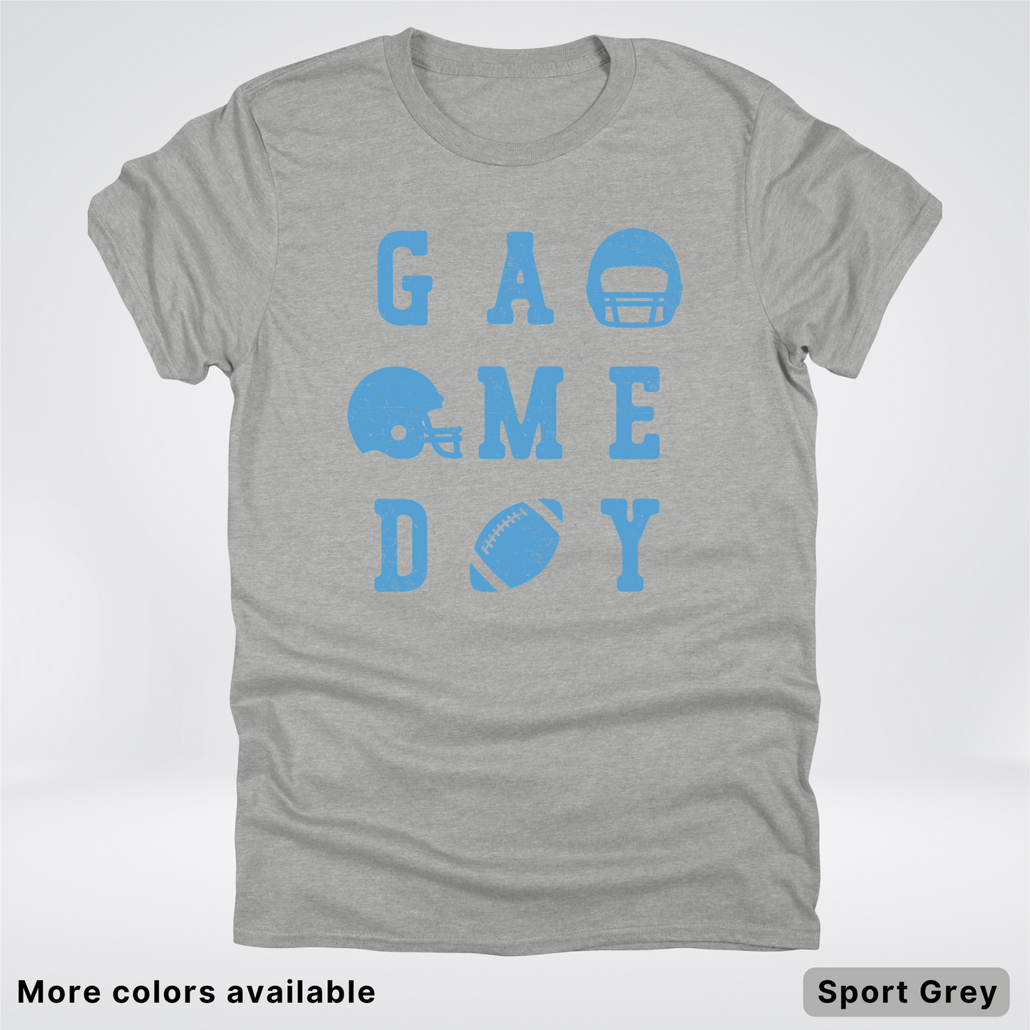 Game Day Football 3 x 3 – Light Blue Design – T-Shirt