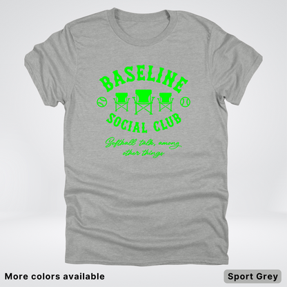 Baseline Social Club Softball – Green Design - T-Shirt