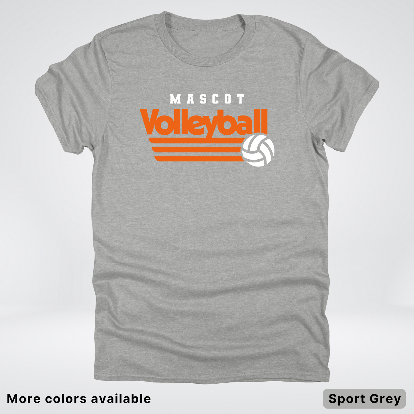 Custom Mascot - Orange - Volleyball Design 59 - T-Shirt
