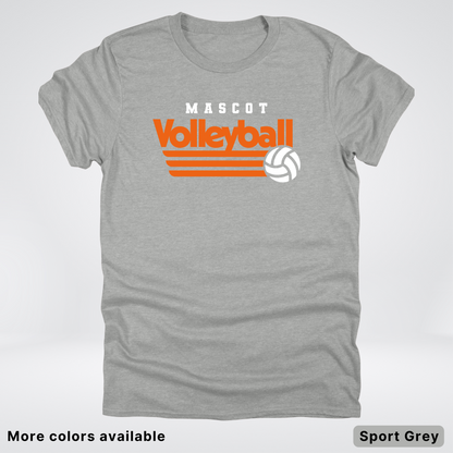Custom Mascot - Orange - Volleyball Design 59 - T-Shirt