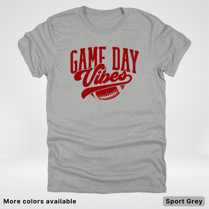 Game Day Vibes –Maroon Design - Football - T-Shirt