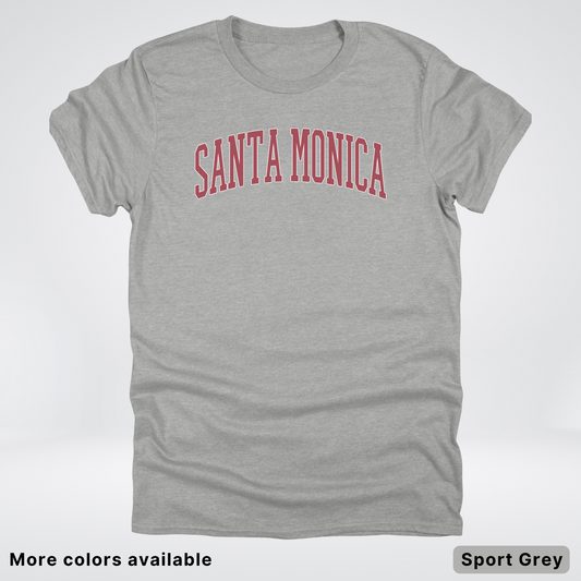 Santa Monica Destination - Red Design - T-Shirt