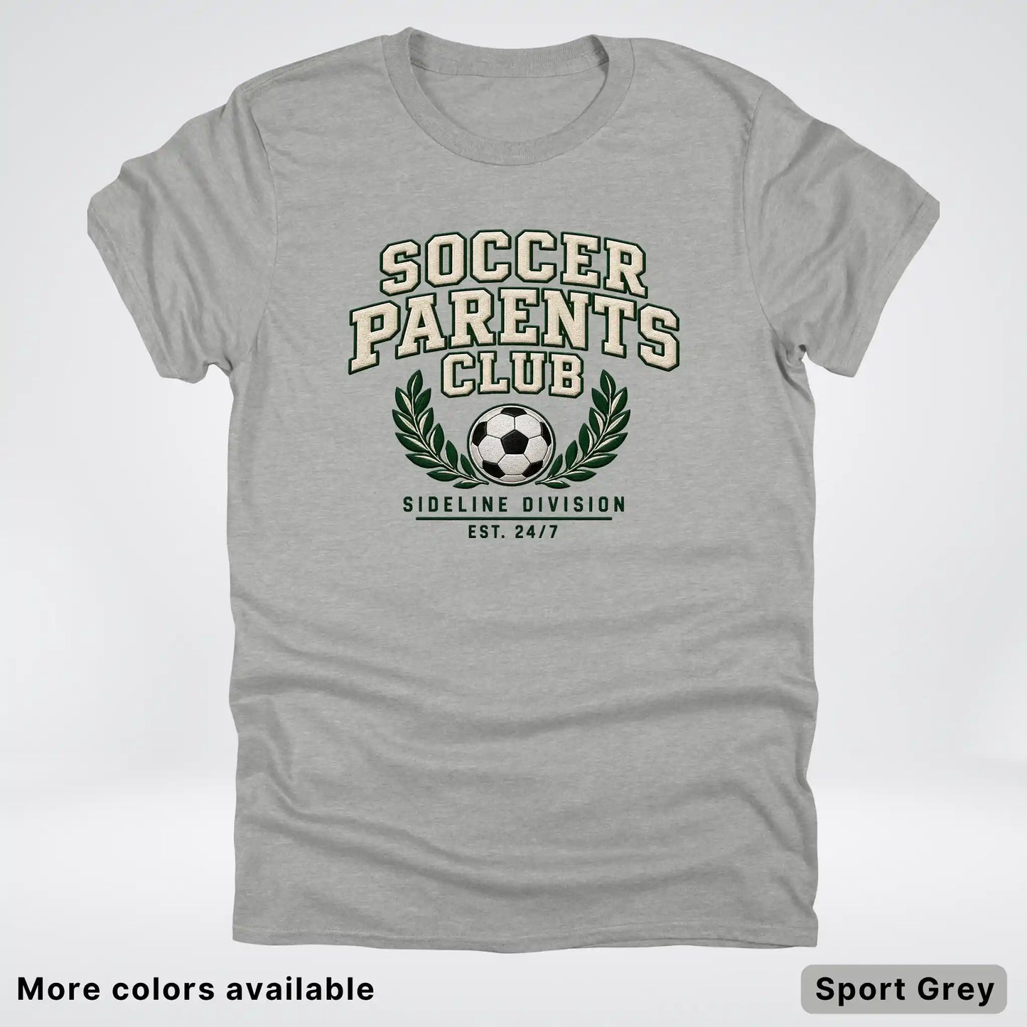 Soccer Parents Club Faux Embroidery Sideline T-Shirt