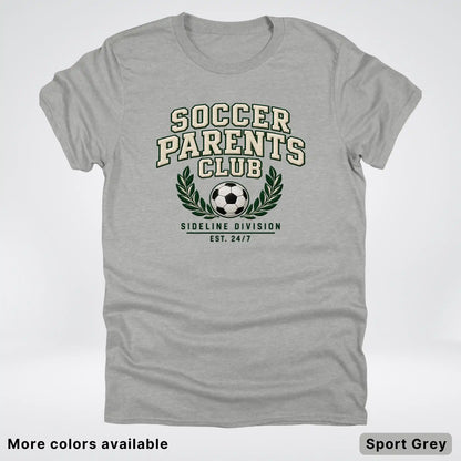 Soccer Parents Club Faux Embroidery Sideline T-Shirt