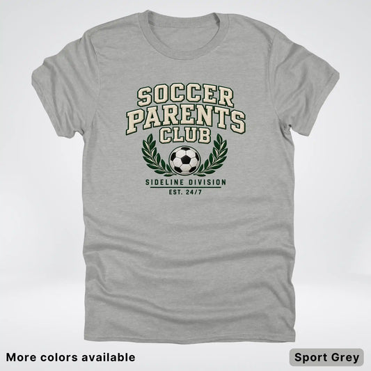 Soccer Parents Club Faux Embroidery Sideline T-Shirt