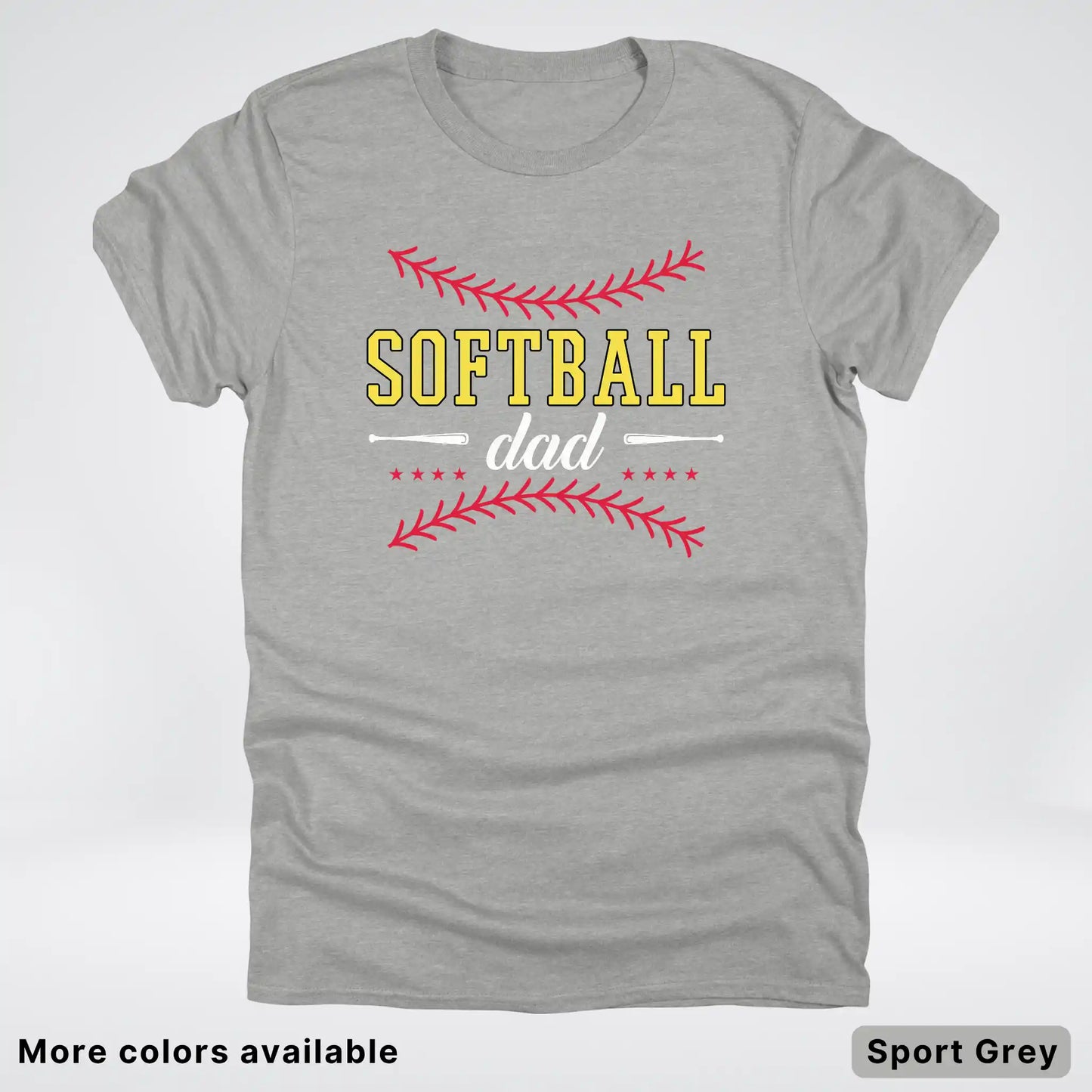 Softball Dad - White Design - T-Shirt
