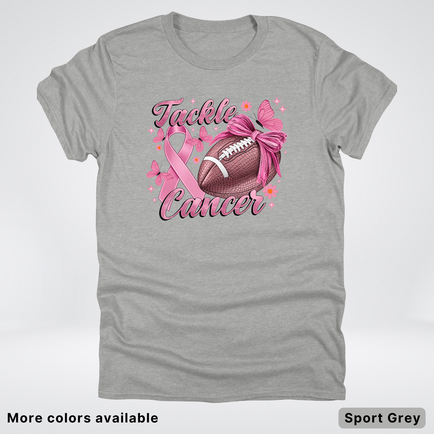 Tackle Cancer Coquette 02 Football T-Shirt