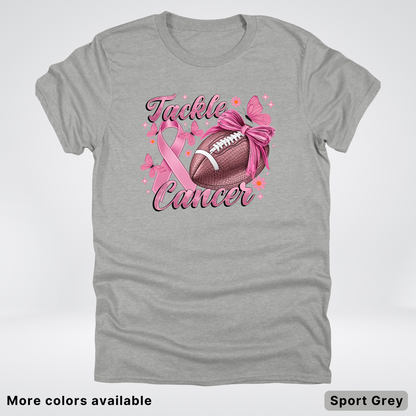 Tackle Cancer Coquette 02 Football T-Shirt