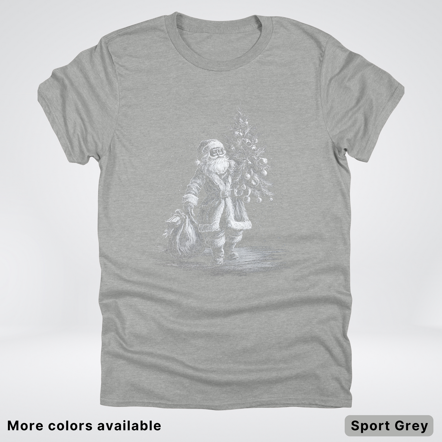 Vintage Santa with Christmas Tree - T-Shirt