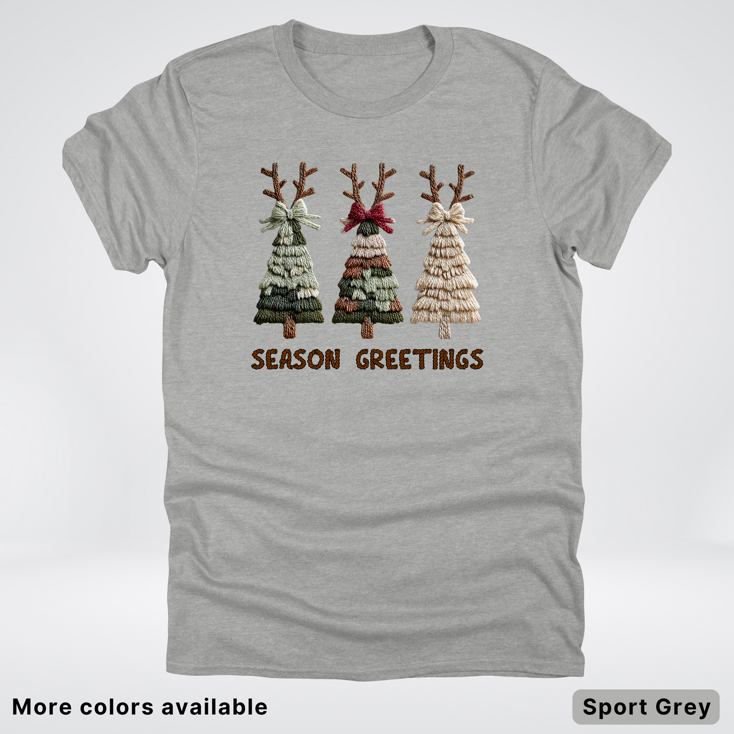 Rustic Christmas Tree Trio (Hook Yard Faux Look) - T-Shirt