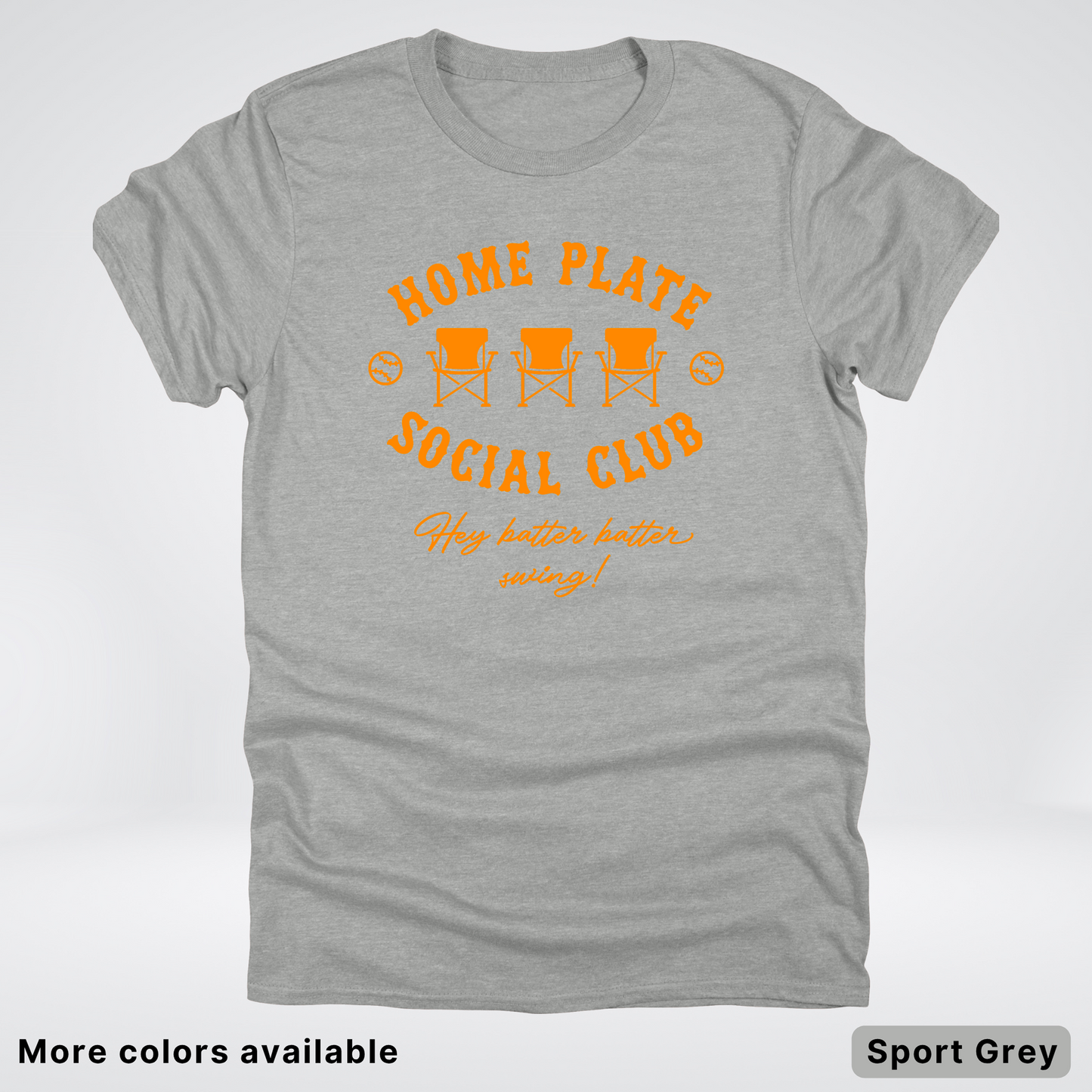 Home Plate Social Club – Orange Design - T-Shirt