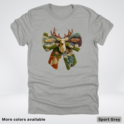 Neutral Woodland Bow Hook Yard Faux - T-Shirt