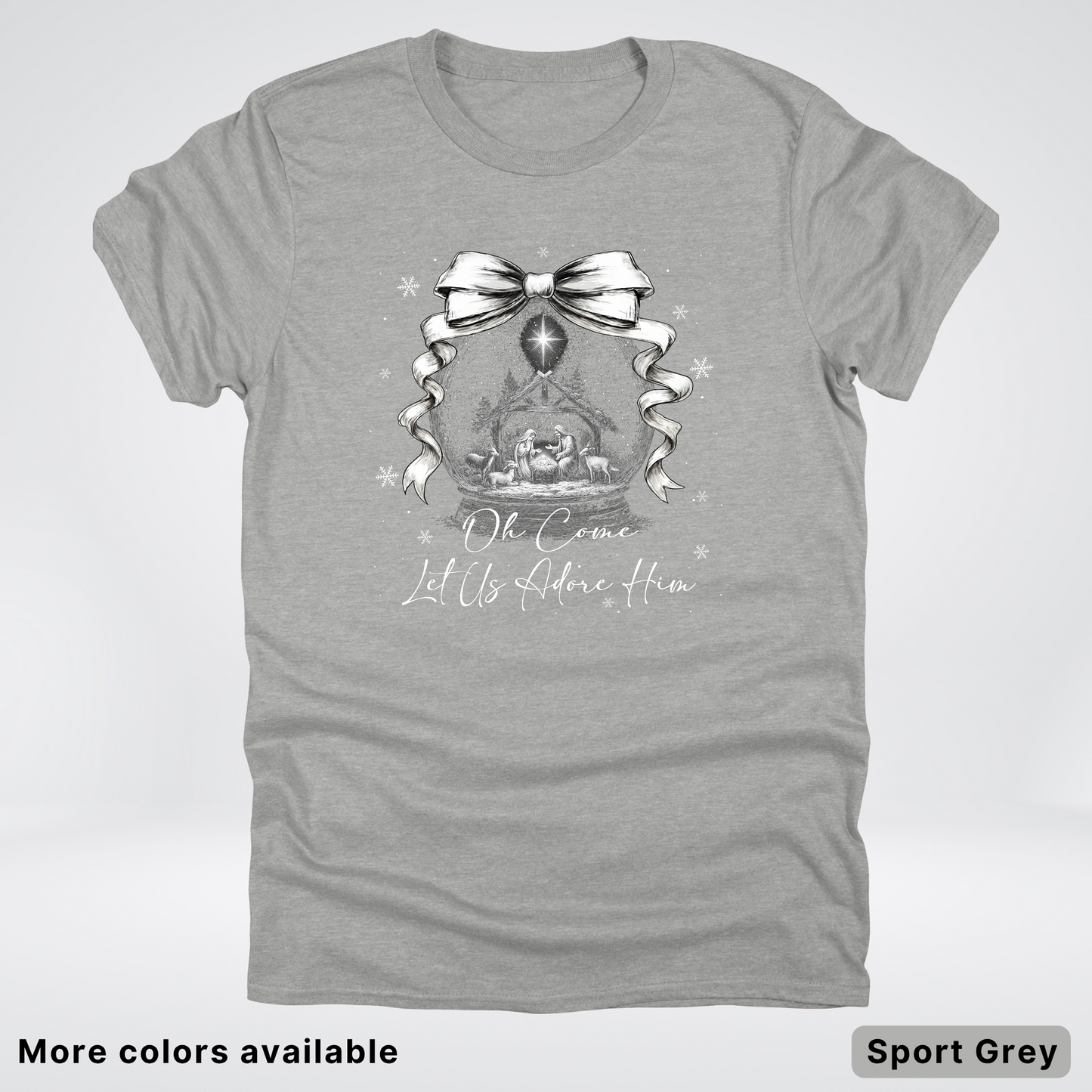 Oh Come Let Us Adore Him Nativity - T-Shirt