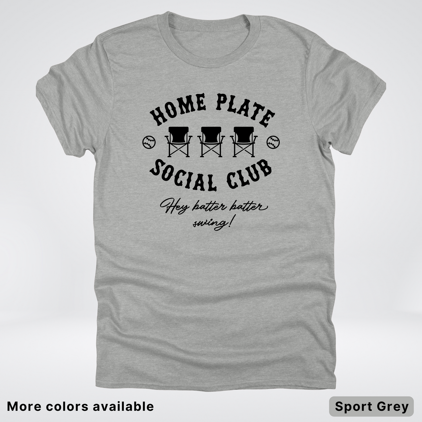 Home Plate Social Club – Black Design - T-Shirt