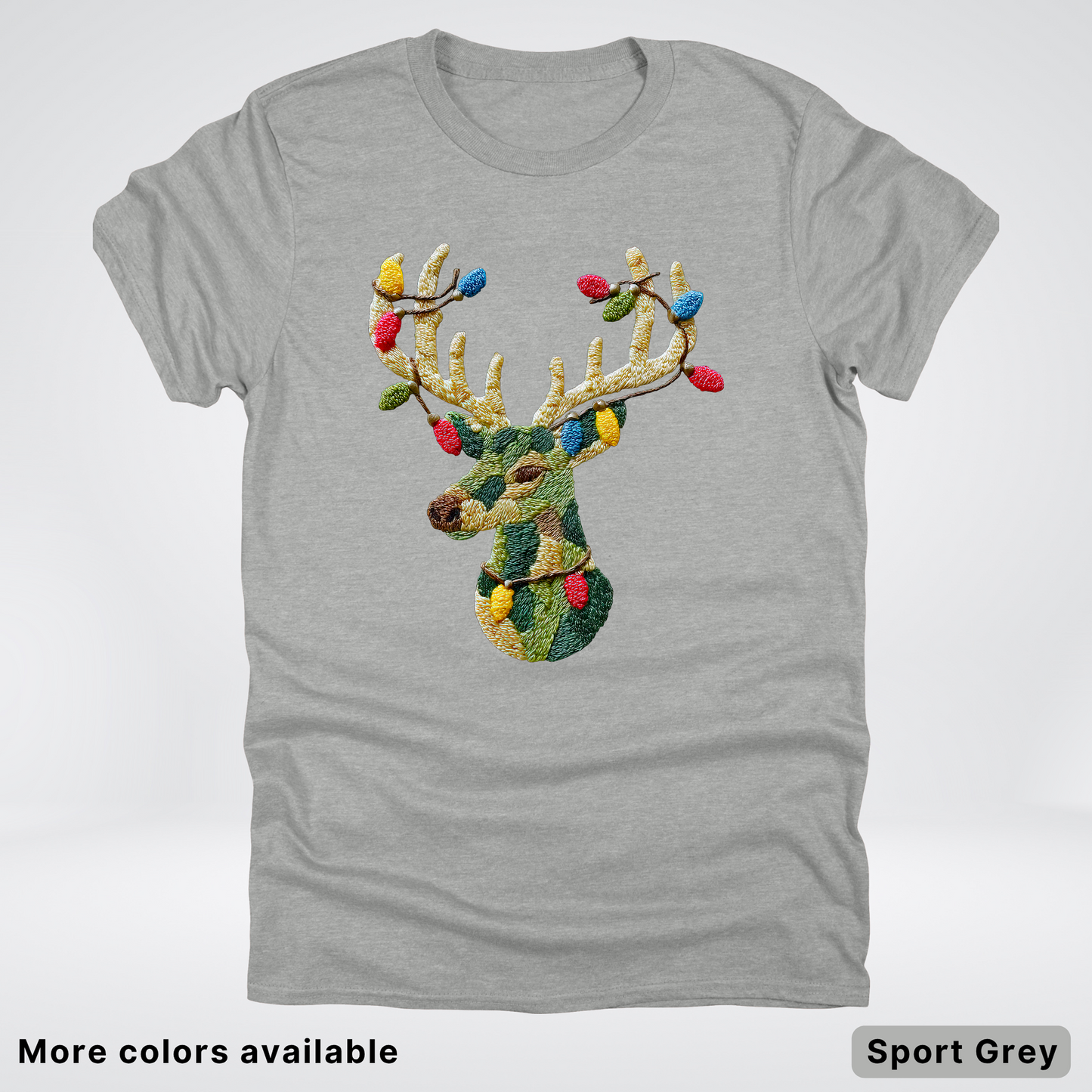 Festive Light-Up Reindeer Hook Yard Faux - T-Shirt