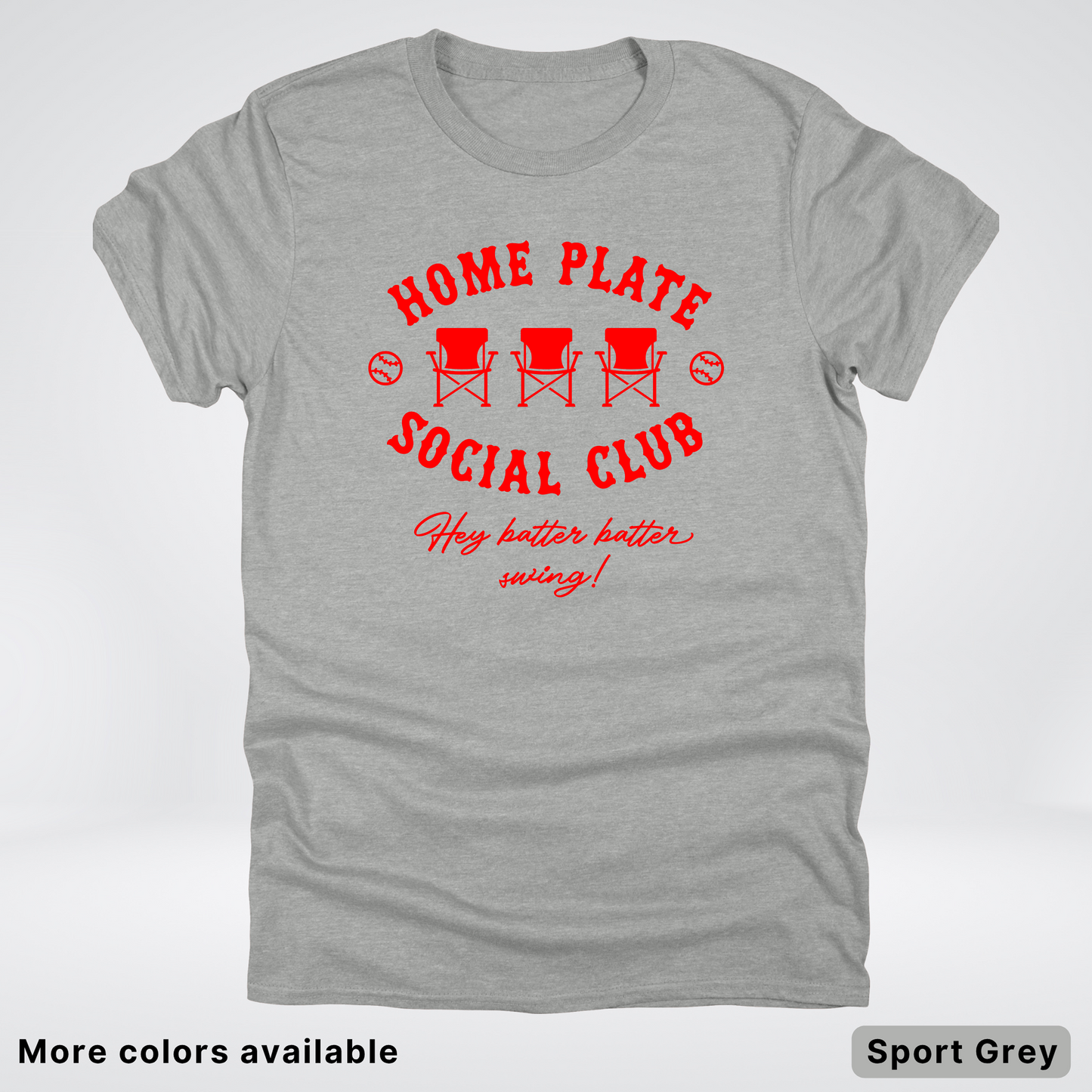 Home Plate Social Club – Red Design - T-Shirt