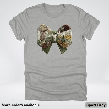 Rocking Horse Holiday Bow – Hook Yard Faux Look - T-Shirt