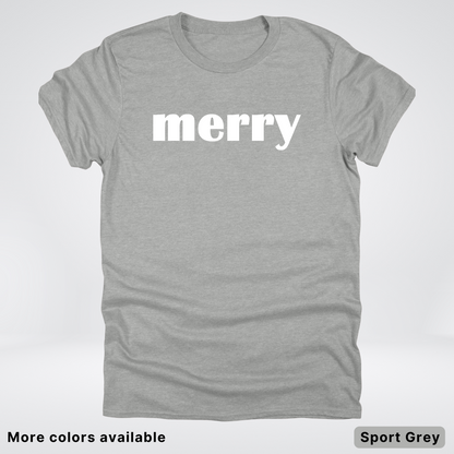 Merry - White Design - T-Shirt