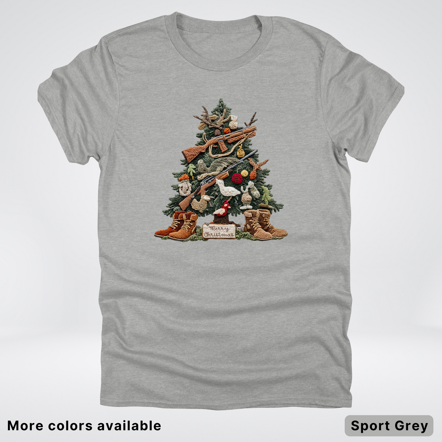 Rustic Holiday Tree & Boots (Hook Yard Faux) - T-Shirt