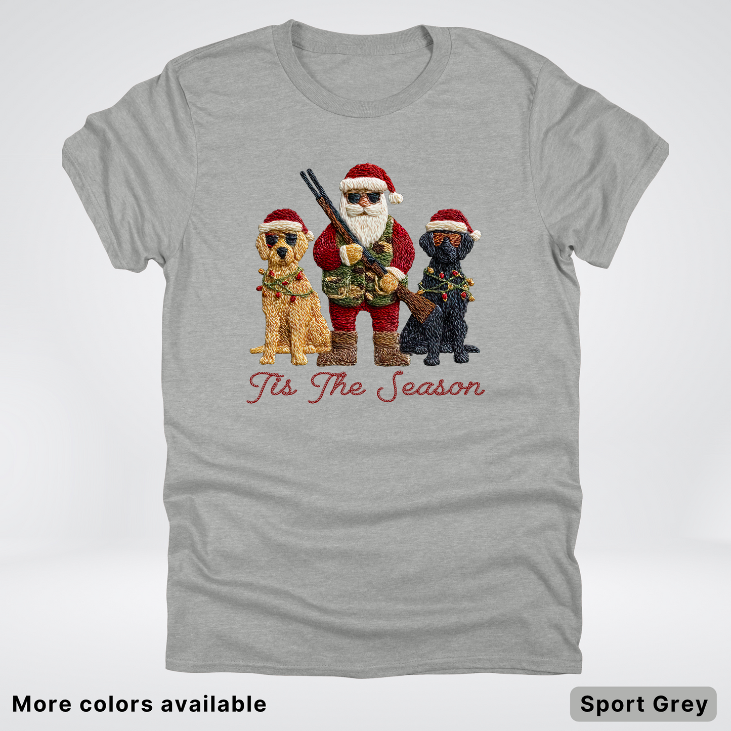 Tis The Season Hunting Santa Hook Yard Faux - T-Shirt