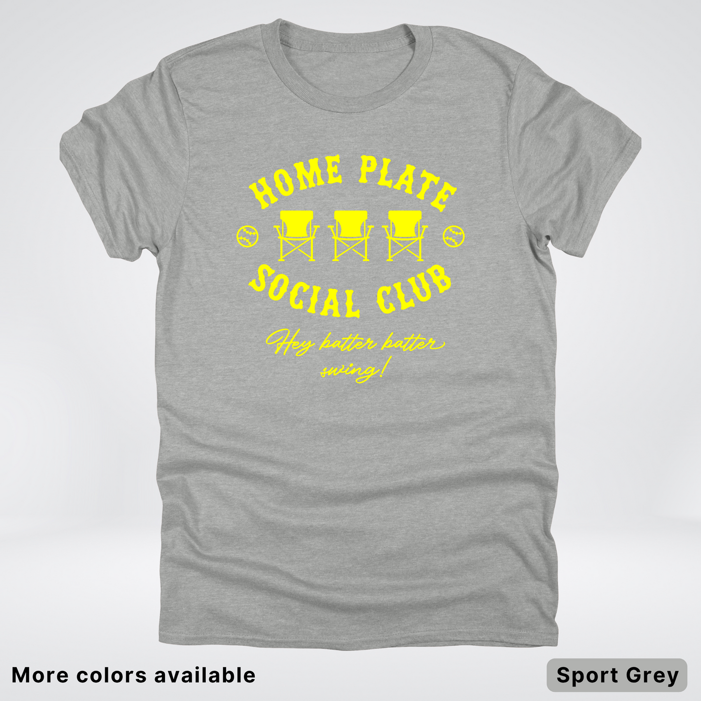 Home Plate Social Club – Yellow Design - T-Shirt