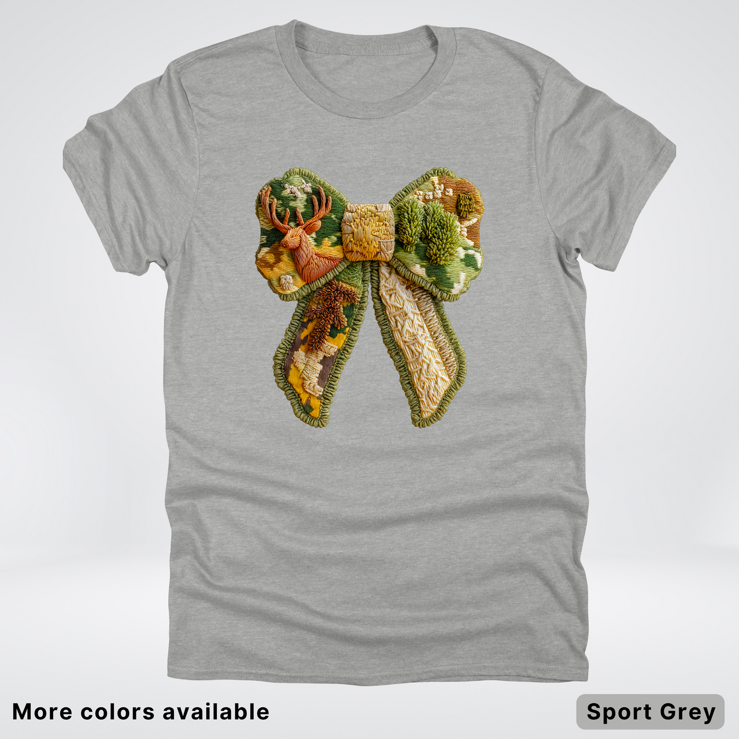 Forest Berry Bow Hook Yard Faux Look - T-Shirt