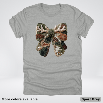 Woodland Winter Bow Hook Yard Faux - T-Shirt