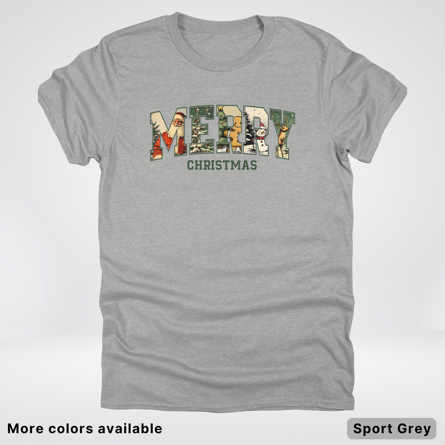Vintage Merry Christmas Varsity - T-Shirt