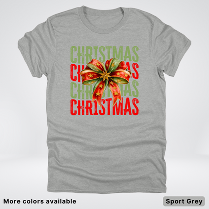 Christmas Star Bow - T-Shirt