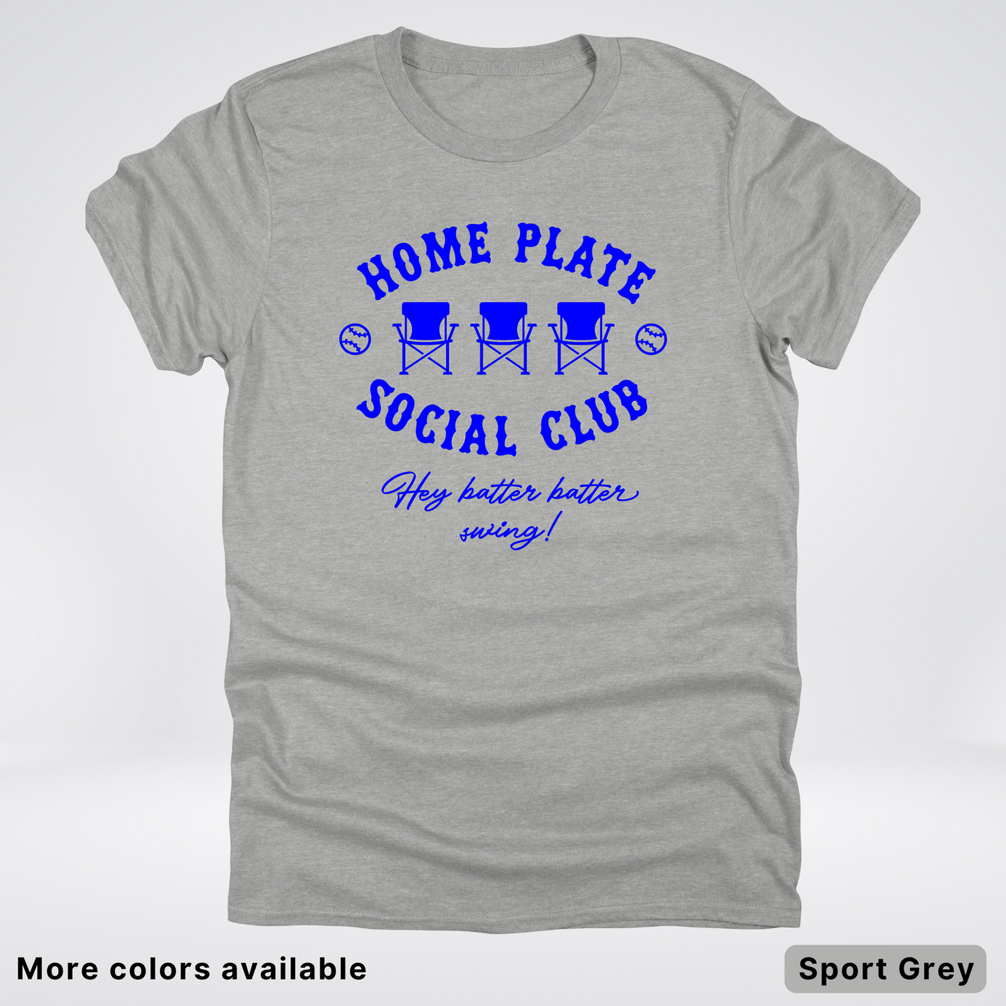 Home Plate Social Club – Blue Design - T-Shirt