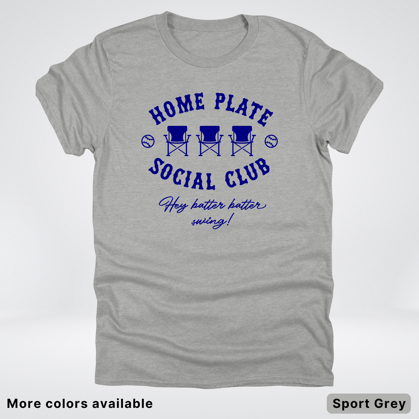 Home Plate Social Club – Navy Design - T-Shirt
