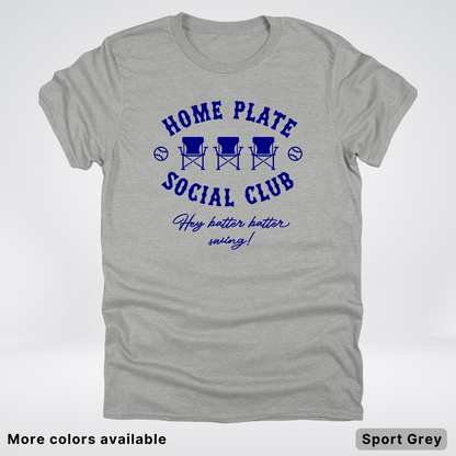 Home Plate Social Club – Navy Design - T-Shirt