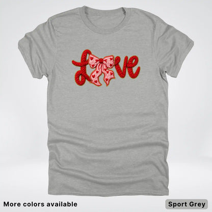 Love Bow Hook Yard Faux - T-Shirt