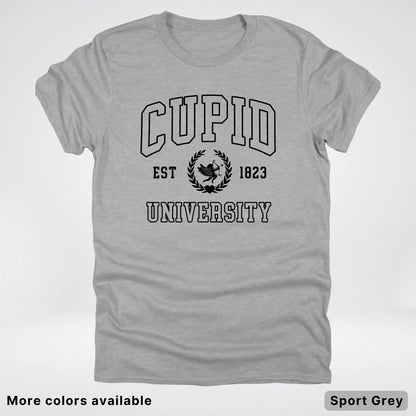 Cupid University Est 1823 - Black Design - T-Shirt