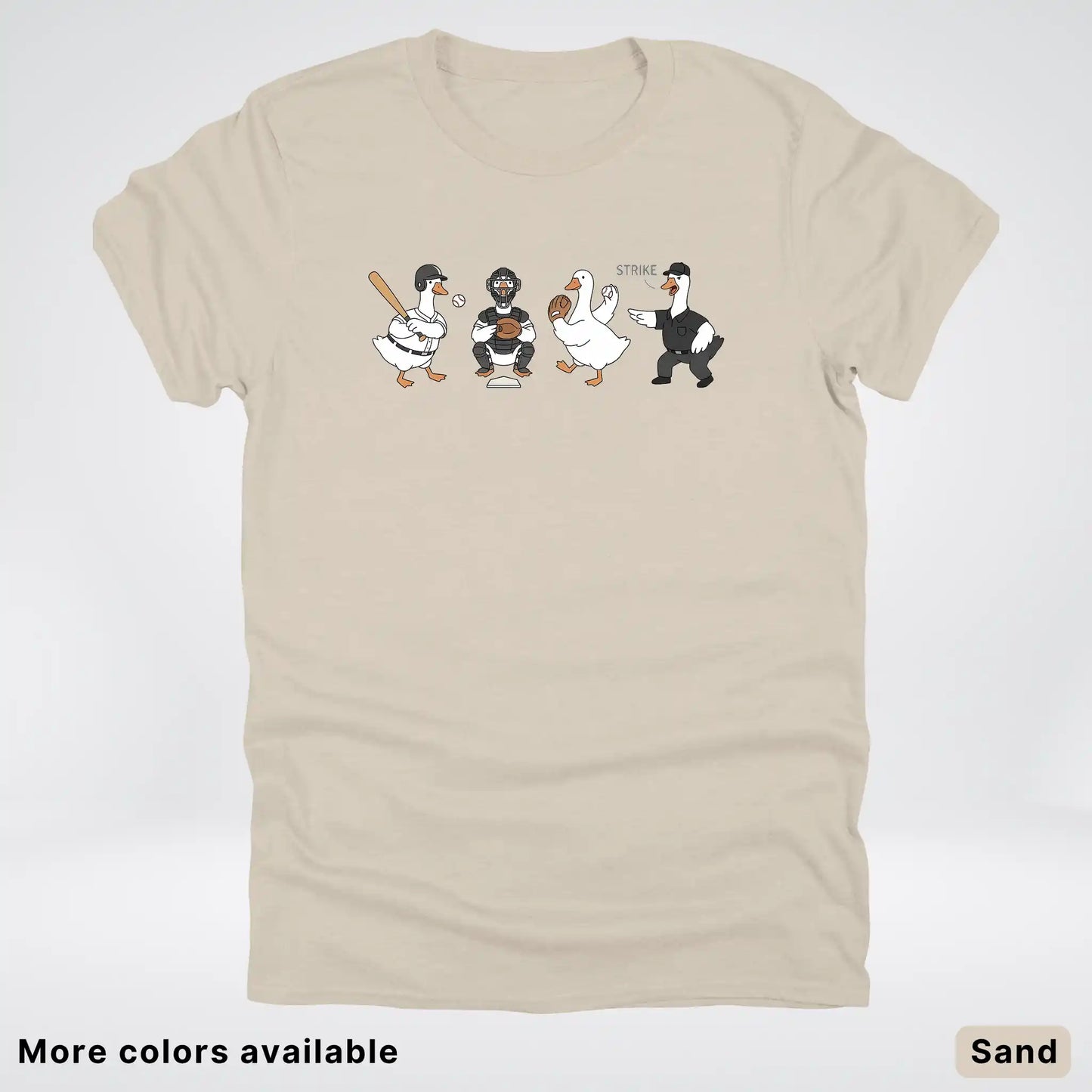 Baseball Goose Squad – Funny Baseball Goose Graphic T-Shirt