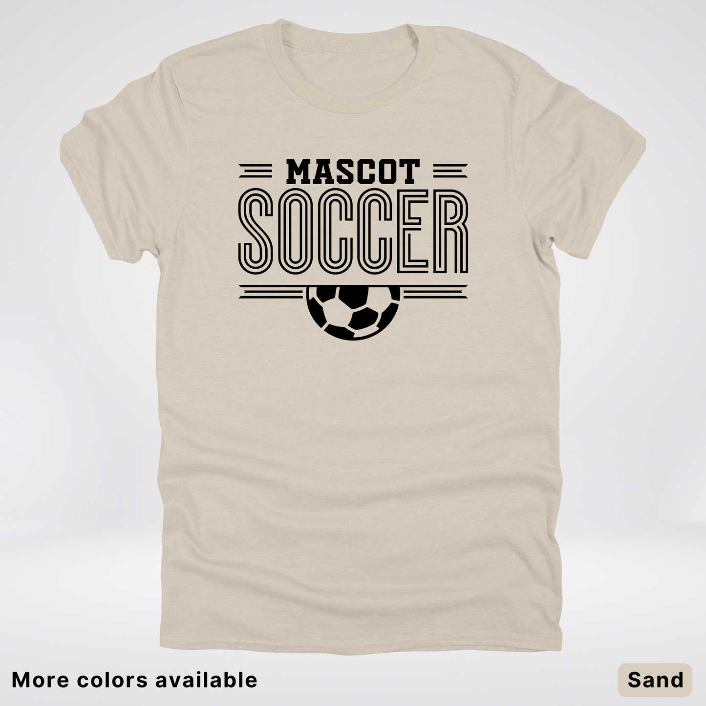 Custom Mascot – Black Design 15 - Soccer T-Shirt