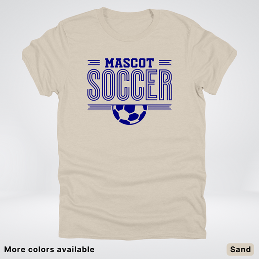 Custom Mascot – Navy Design 22 - Soccer T-Shirt