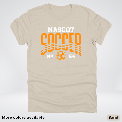 Custom Mascot & Number – Orange Design 07 - Soccer T-Shirt